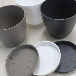 Plafarm Plateau de pot en plastique PP blanc écologique N°3, soucoupe de pot de fleurs à design côtelé pour plantes d'intérieur, d'extérieur, de balcon et de terrasse - Product Image 3