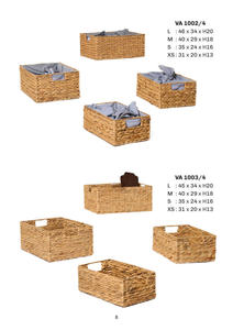 Modern Storage <strong>Baskets</strong> Natural Woven <strong>Wicker</strong> Seagrass <strong>Handles</strong> <strong>High</strong> <strong>Quality</strong> Rectangular Water Hyacinth Material for Home Hotel - Product Image 2