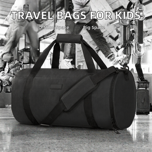 <b>Black</b> Nylon Duffel <b>Bag</b> with Zipper Closure Sport Fitness Travel Luggage Durable <b>Large</b> Capacity Gym <b>Bag</b> - Product Image 2