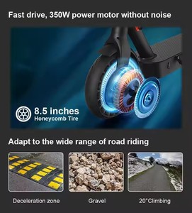 Scooter Eléctrico <span class=keywords><strong>I9</strong></span> Pro con Control por Aplicación, 350W, 36V, 7.5Ah, 8.5 Pulgadas, 30km/h, Disponible en la UE - Product Image 2