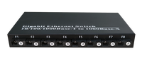 Convertidor de Medios de Fibra Óptica Gigabit Ethernet de Venta Caliente de Fábrica, Switch de 20KM con 8 SC + 2 RJ45 para Red