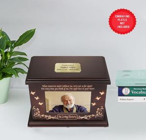 Hỏa Táng memorial urns cho Human ashes người lớn Nam Nữ bằng gỗ hình ảnh khung hộp quan tài người đàn ông phụ nữ Pet tang lễ urns - Product Image 4