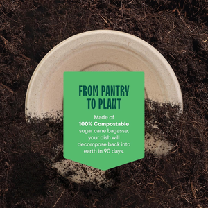 Assiettes jetables personnalisées en bagasse de papier compostables et biodégradables, blanches, étanches, boîte d'emballage alimentaire portable avec fermeture magnétique - Product Image 6