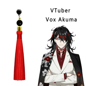 สร้อยคอและต่างหูคอสเพลย์ตัวละคร Luxiem Vox <span class=keywords><strong>Akuma</strong></span> จากอนิเมะใหม่ สไตล์พังก์ สายเชือกสีแดง สำหรับผู้หญิงและผู้ชาย ของขวัญวันเกิด - Product Image 2