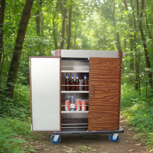 Carrello Portabevande 1260 in Acciaio Inossidabile con Ruote per Conservazione Bevande - Product Image 3