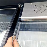 Vitrine d'affichage de réchauffeur d'aliments chauds de livraison rapide électrique de haute qualité verre et bois en acier inoxydable