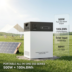 Sistema de Almacenamiento de Energía con Inversor Portátil de 500W 1000Wh con Salida de Onda Sinusoidal Pura de 230Vac, Carga Solar y Puerto USB - Product Image 3