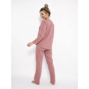 Conjunto de Pijama para Mujer al por Mayor, ODM, 100% Algodón, Felpa, Casual, Suave, Transpirable, Manga Larga, Cuello Redondo, Cintura Elástica - Product Image 2