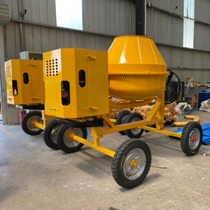 Mesin pencampur semen Diesel beton 4 roda 350l 500l peralatan pencampur Mortar beton portabel - Product Image 2