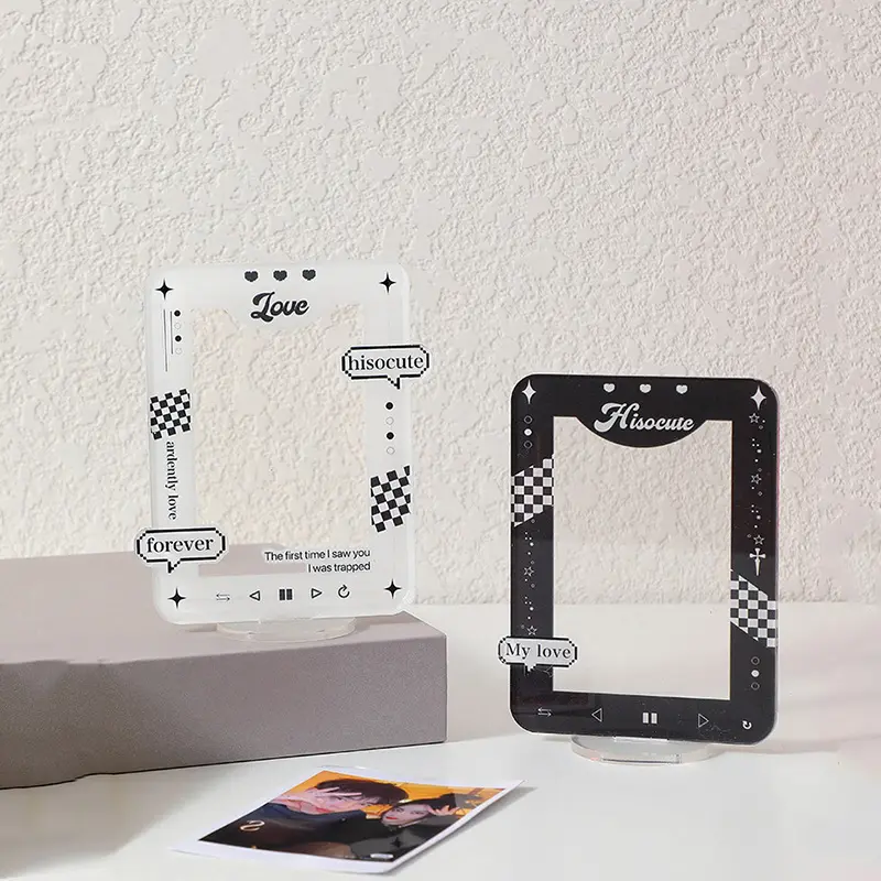 Индивидуальная Милая прозрачная акриловая подставка для фотографий семейная акриловая стойка цифровые фоторамки