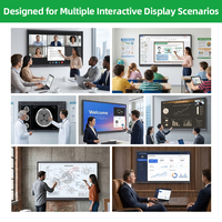 Pizarra Interactiva 4K de 75 Pulgadas con Pantalla Táctil LCD, 40 Puntos, Android 14, Amdox ES Pro para Educación y Conferencias