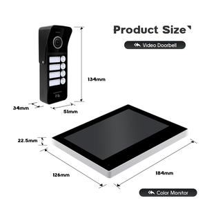 نظام أمان منزلي مع جهاز اتصال داخلي بالفيديو عبر واي فاي ذكي بشاشة 7 بوصات من تويا، جرس باب فيديو للشقق المتعددة مع 1/2/3/4 أزرار - Product Image 4