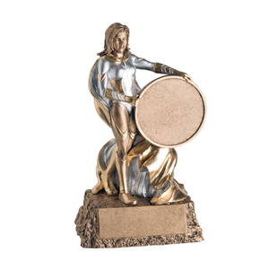 Weivista Customizable Resin Super Woman Figurine Grapple Trophy Custom Logo Nameplate Sport Award