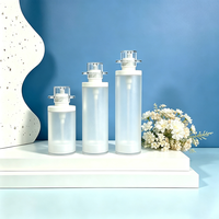 Flacon pompe airless 100 ml en plastique dépoli rechargeable pour cosmétiques avec distributeur à pompe, logo personnalisé