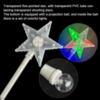 Prinzessinnen-Party Feier Glitzer-Stern Discokugel LED-Licht Blinkende Mehrfarbige Batteriebetriebene Feenhafte Magische Prinzessinnen-Zauberstab