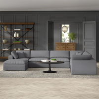 Ensemble de canapé italien doux nuage housses lavables pour salon canapé sectionnel 6 places en forme de L ensemble de canapés modulaires pour salon