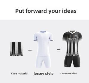 Disesuaikan menyerap kelembaban dan bernapas 100% poliester pakaian olahraga untuk dewasa dan anak-anak sepak bola pelatihan pertandingan - Product Image 6