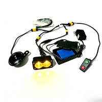 Lampe LED à double lentille rechargeable 1,5H Baja Light avec klaxon, batterie intégrée rechargeable, étanche IP67 pour VTT, UTV, moto tout-terrain