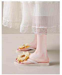 Sandalias de Playa de Verano para Mujer Fairy Windflat and Flare, Bordadas, con Diseño Floral, Estilo Campestre, para Resort - Product Image 5