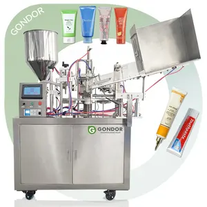 Automatic Cosmetic Cream Lotion Ultrasonic Supplier Heat Soft Alu Tube Fill and Seal Machine for Sale