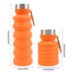 Regalo Creativo, Taza de Agua Plegable Portátil de Silicona de Grado Alimenticio de 500 ml, Botella de Agua Telescópica para Deportes al Aire Libre - Product Image 2