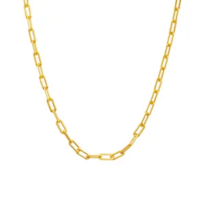 Chris April in stock 18K gold plated 925 sterling silver heavy link chain necklaces