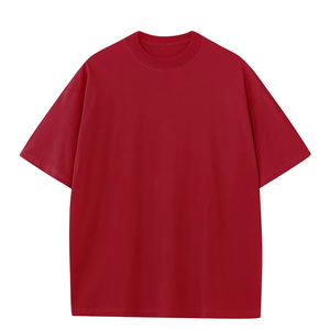 Camiseta de Alta Calidad de 230 g/m², Talla Grande, para Hombre, Manga Corta, Algodón, Color Sólido, Tendencia Casual, Verde, Blanco, Negro - Product Image 3
