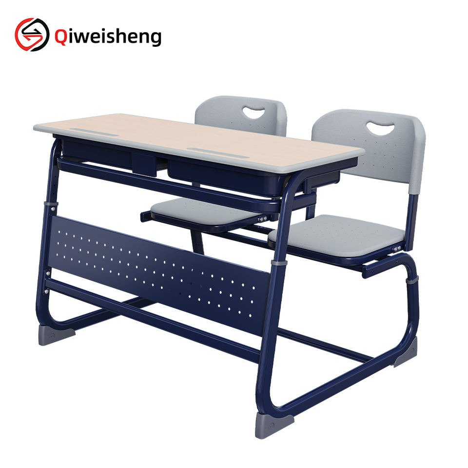 Steel Conjoined Table and Chair for Kids - Adjustable & Durable