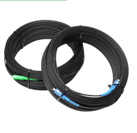 Kabel Fiber Optik Drop FTTH 300M Patch Cord SC ke SC UPC APC Simplex SM Single Mode Outdoor Hitam
