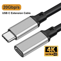 Cable de Extensión USB 3.2 Tipo C Macho a Hembra JMAX Gen 2, Cable de Datos USB C de 20 Gbps 4k 60hz, Cable de Carga Tipo C de 5V 240W