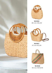 Sac à main tissé vintage romantique en jacinthe d'eau avec dentelle, grande capacité et design doux pour la saison printemps-été - Product Image 4