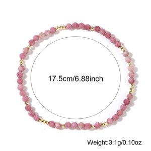 Go2boho Brazaletes Elásticos de Piedra Semipreciosa Joyería de Moda con Piedras Naturales Coloridas Delicadas Pulseras de Cuentas de Gema para Mujer - Product Image 5