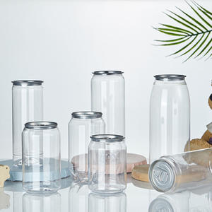 Botella Desechable de Plástico PET para Jugo, Vino, Leche, Té, Grado Alimenticio, Transparente - Product Image 1