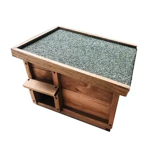 Outdoor Waterdicht Dak Klein Dier Chinchilla Cavia Egel Schuilplaats Egel Hut Natuurlijke Hout Cavia Huis