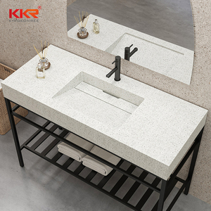 Lavabo da <span class=keywords><strong>Bagno</strong></span> in Pietra Artificiale con <span class=keywords><strong>Lavandino</strong></span> per Lavaggio Mani, Superficie Solida Colorata - Product Image 4
