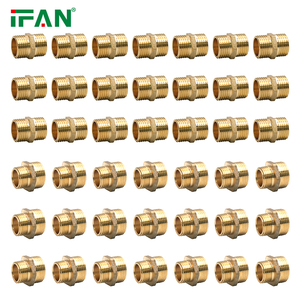 IFAN Tous types de raccords en laiton 3/<span class=keywords><strong>8</strong></span>"-2" Raccord hexagonal en laiton à filetage mâ<span class=keywords><strong>le</strong></span> pour eau, gaz et huile - Product Image 1