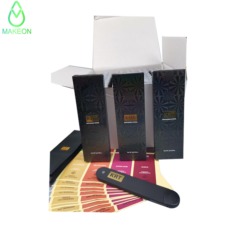 Delta 8 Krt disposable vape pen atomizer Carts cartridges ceramic coil empty disposable pen with packaging and sticker
