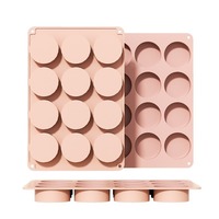 Moule à gâteau rond à 12 trous Outil de cuisson de gâteau en mousse cylindrique pour outils de crème glacée