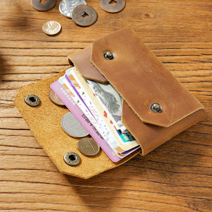 Custom Handmade Genuine Cowhide Leather Clutch <b>Wallet</b> Vintage Style Solid Pattern Crazy Horse Front Pocket Custom Card <b>Holder</b> - Product Image 4