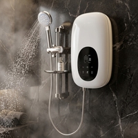 Pompe à eau multipoint 3,5-5,5 kW pour lavabo de salon portable, douche, usage domestique, garage, commande tactile en plastique, étanche IPX4