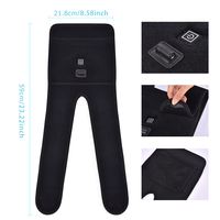 Genouillère chauffante USB avec sac de transport, coussinets chauffants électriques pour le genou, masseur thérapeutique pour soulager la douleur de l'arthrite