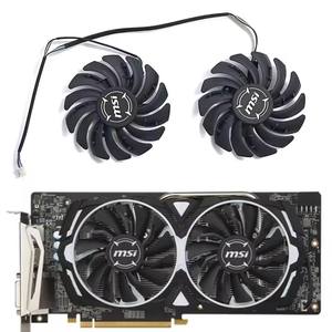 ใหม่พัดลมระบายอากาศการ์ดจอ<span class=keywords><strong>580</strong></span> RX570 PLD09210S12HH PL ขนาด85มม. 4-PIN พัดลมระบายความร้อนสำหรับ MSI <span class=keywords><strong>RX</strong></span> 480 470เกราะ P106-100กราฟิกการ์ดพัดลม GPU - Product Image 1