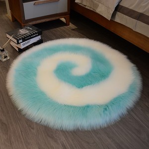 Tapis de sol moderne et simple, style luxe, couleur unie, en peluche moelleuse, pour chambre d'enfant, décoration de chevet, modèle tendance - Product Image 2