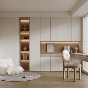 Mesa de libros rectangular de diseño antiguo moderno personalizable, estanterías de madera contrachapada de Altura ajustable de madera maciza para dormitorios de oficina en casa - Product Image 1