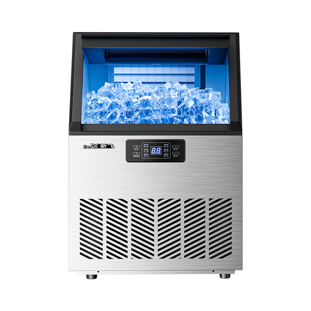 Electric Countertop Automatic Stainless Steel Cube Ice Maker 30-40kg/24h Timer Fast Self-Cleaning for Home Bar Restaurant Hotel