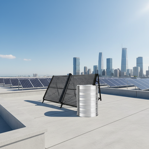 Colector de Tubos de Vacío Solar de Fácil Instalación para Proyectos de Calefacción Solar DIY, Colector de Tubos de Vacío Solar JR-50-58 Profesional - Product Image 4
