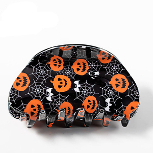 Pinzas para el Cabello de Halloween, Pinzas para el Cabello con Diseño de Calabaza, Fantasma, Esqueleto y Telaraña, Accesorios para el Cabello para Mujer - Product Image 3