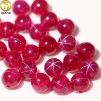 HanYu prix usine 5mm 6mm 7mm 8mm étoile rubis corindon #5 rubis sphère boules de rubis en vrac