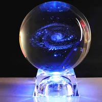 3d الليزر الكرة الهدايا محفورة كريستال الكرة متعددة حجم الزجاج المجال ل هدية تذكارية التصوير عدسة الكرة