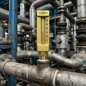 Thermomètre industriel à liquide dans le verre avec boîtier en aluminium - Product Image 6